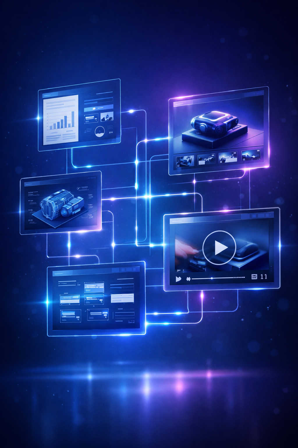Organizzazione dei contenuti tecnologici in piattaforma digitale Piattaforma DAM per aziende tecnologiche con contenuti digitali collegati tra documentazione tecnica, video demo e presentazioni